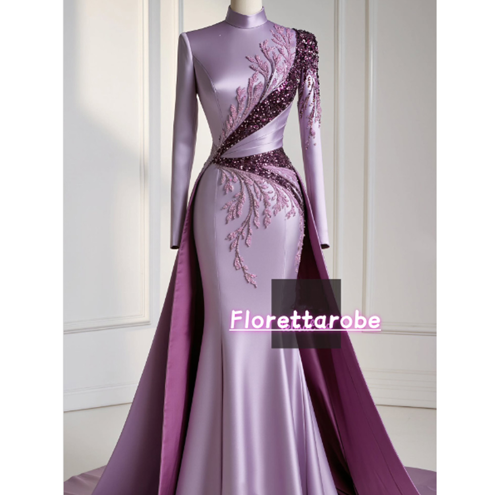 Applique Patch Flower - Florettarobe requintado roxo cetim lantejoulas apliques