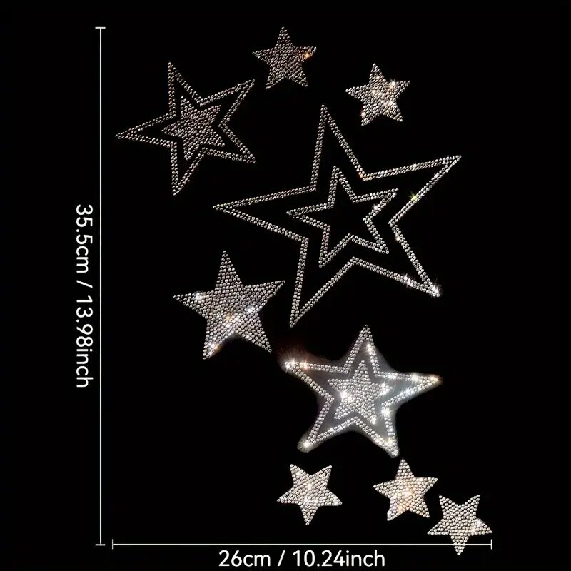 Hotfix Rhinestone Sheet - Strass cintilante estampagem a quente letras