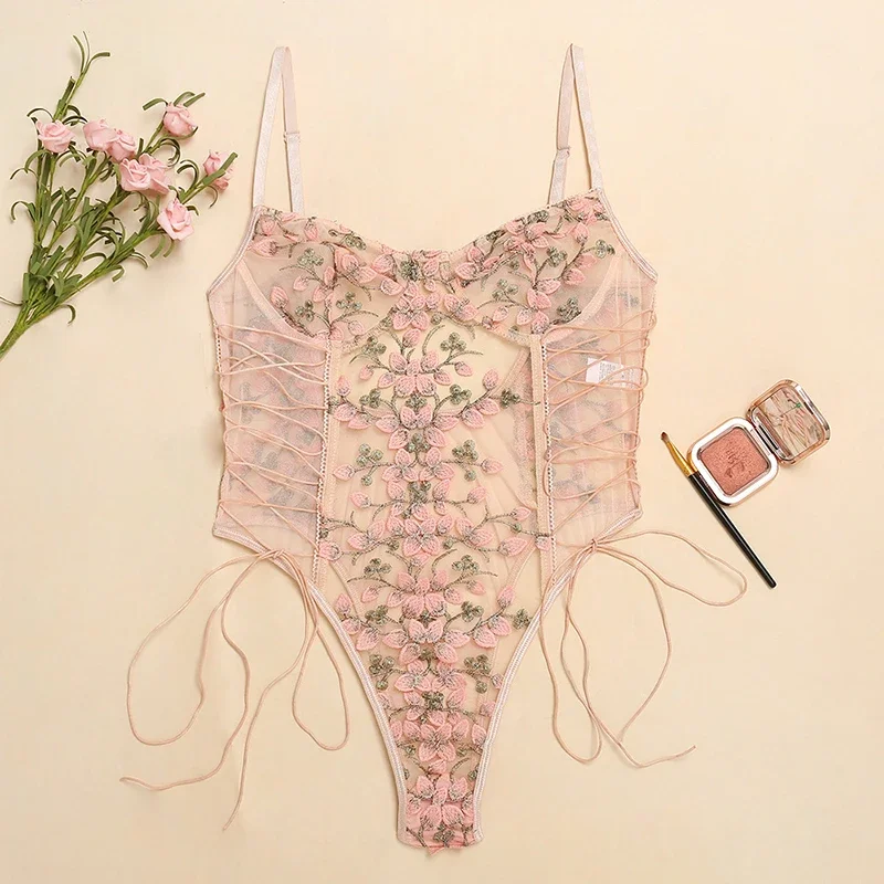 Lingerie Sexy Feminina, Macacã - Embroidery Embellishments avaliação e preço