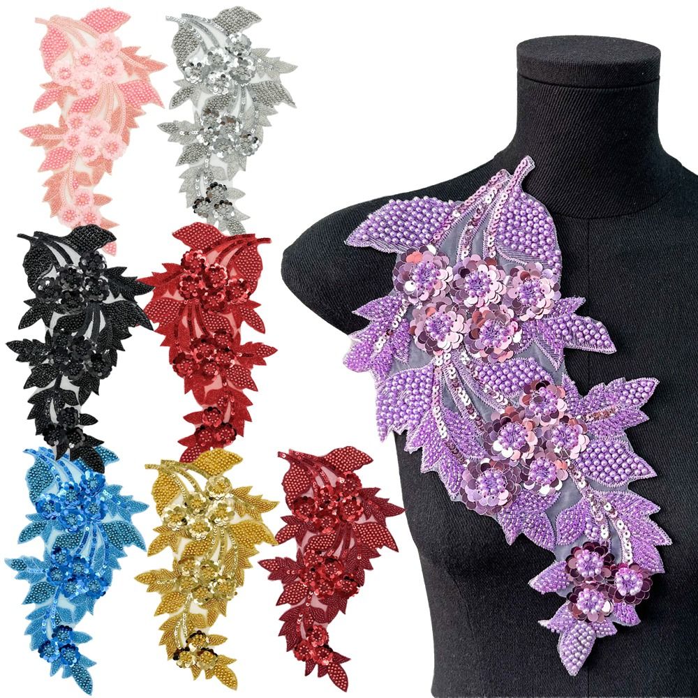 Apliques de Flores em Lantejou - Applique Patch Flower avaliação e preço