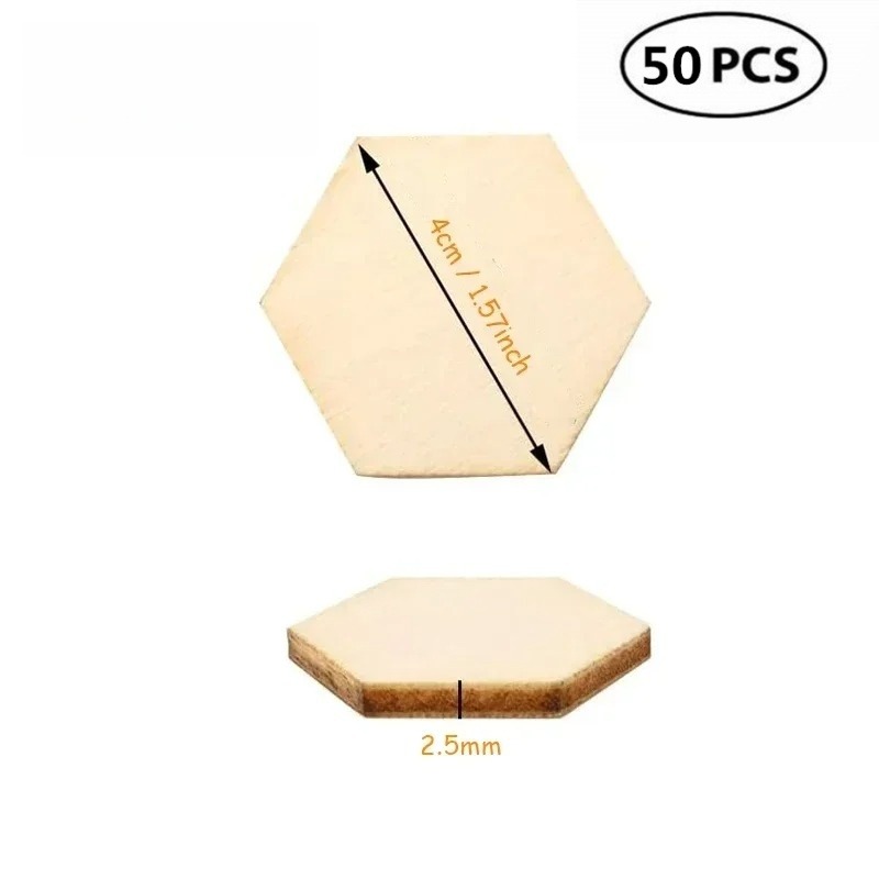 50 peças 4cm peças hexagonais  - Embellish Craft avaliação e preço