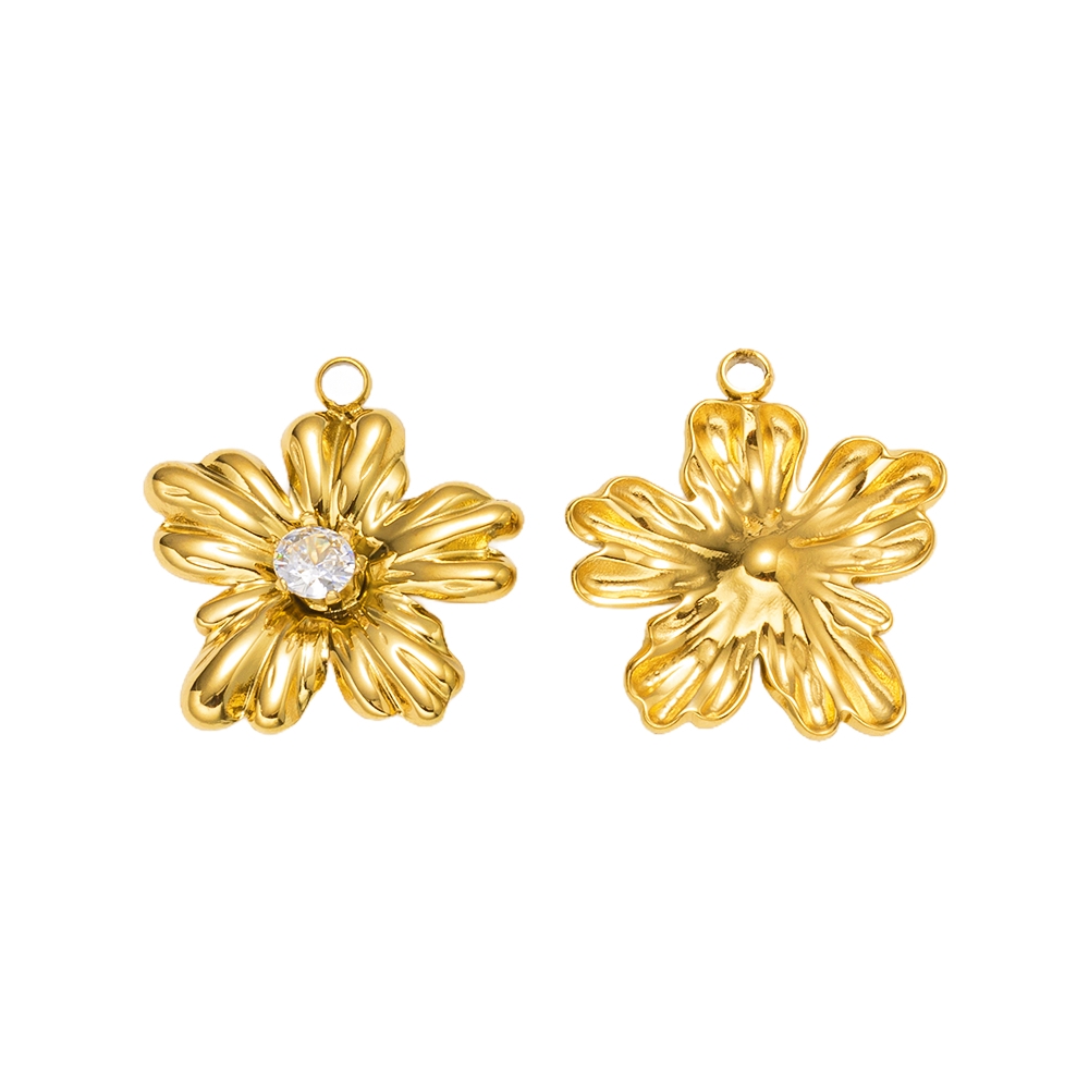 5 pçs ouro aço inoxidável flor - Embellishment Crafts avaliação e preço